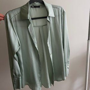 Sage Green Zara Blouse